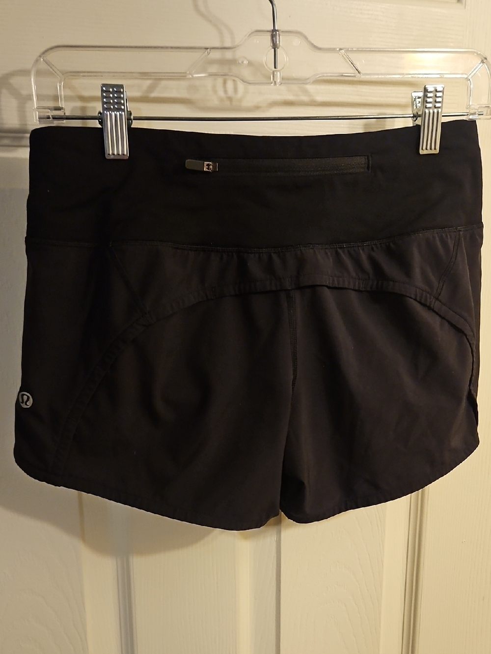 lululemon athletica Black Women's Athletic Shorts with Back Zip 2.5